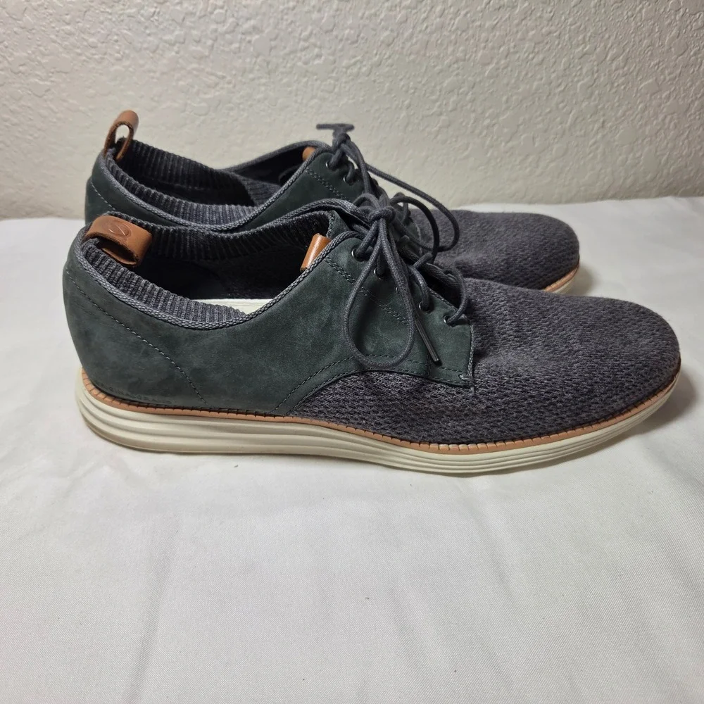 Cole Haan OriginalGrand Stitchlite Knit Wingtip Oxford Grey C28213 Mens 10.5 M